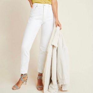 AGOLDE Nico High Rise White Jeans